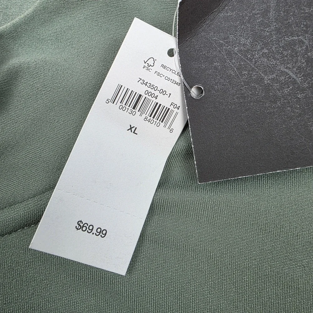 Gap GapFit Pullover Mens XL Green 1/4 Zip Long Sleeve Athletic Training Top